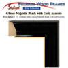AllGiftFrames Double Certificate Frame Engraved Personalized Dual Two Degree Frame University Glossy Majestik Black Gold Accent Black Matted Dual Two Certificate Frame Graduation Documents Holder view 3