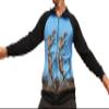 RaanPahMuang Light Weight Zip Jacket Unisex Salvador Dali Monet Gustav Klimt Vincent Van Gogh, Large, Black Sleeve Jacket - Salvador Dali - The Burning Giraffe view 1