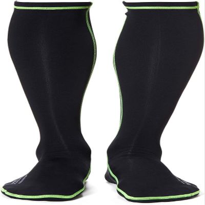 Wetsox Frictionless 1 MM Wader Socks | Slide in/Out of Boots/Waders | Neoprene for Warmth & Dryness | Waterproof, Lightweight, Breathable, Fishing & Hunting Socks, Non-Slip | Black, Medium