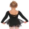 Arshiner Kids Girls Classic Long Sleeve Leotard Dance Ballet Dress Black view 1