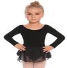 Arshiner Kids Girls Classic Long Sleeve Leotard Dance Ballet Dress Black view 2