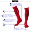 LANSHI Men's Soccer Socks Compression Long Sport High Sock Red Size M US(6-12) view 4