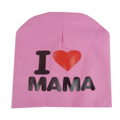2017 New Unisex Baby Boy Girl Toddler Children Cotton Soft Cute Hat Cap Winter Star Hats Baby Beanies Accessories (Love MAMA Pink)