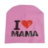 2017 New Unisex Baby Boy Girl Toddler Children Cotton Soft Cute Hat Cap Winter Star Hats Baby Beanies Accessories (Love MAMA Pink) view 1