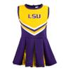 Little King NCAA Infant/Toddler Girls One Piece Team Cheer Jumper Dress-LSU Tigers-6 Months view 3