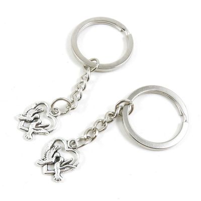Price per 1 Pieces Key Tag Chain Ring Keyring Keychain O1XS6 Dove Pigeon Love Heart