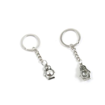 Price per 2 Pieces Key Tag Chain Ring Keyring Keychain L3JJ0 Penguin