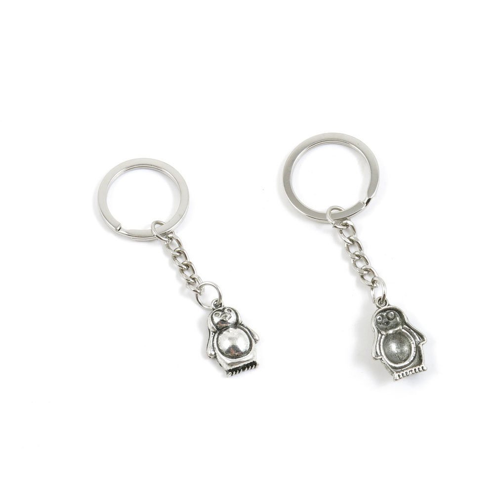 Price per 2 Pieces Key Tag Chain Ring Keyring Keychain L3JJ0 Penguin
