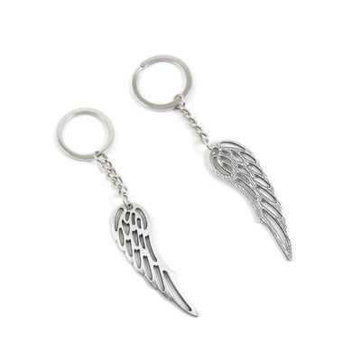 Price per 2 Pieces Key Tag Chain Ring Keyring Keychain N0ZJ0 Angel Wings