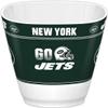 Fremont Die NFL New York Jets Party Snack Bowl, 7.85" Bowl (1 Gallon), White/Team Colors view 1
