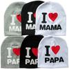 2017 New Unisex Baby Boy Girl Toddler Children Cotton Soft Cute Hat Cap Winter Star Hats Baby Beanies Accessories (Love PAPA White) view 2