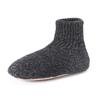 MUK LUKS Men's Morty Ragg Wool Slipper Sock, Black, Small view 1