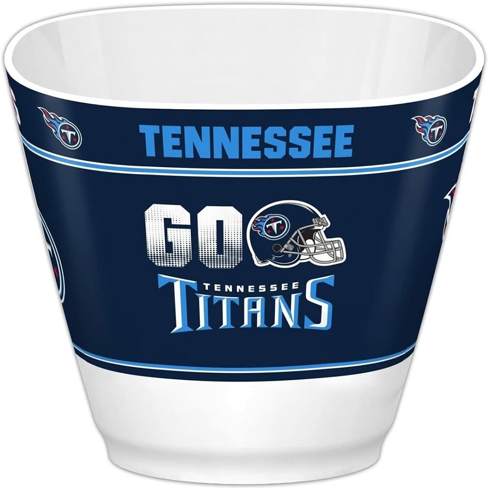 Fremont Die NFL Tennessee Titans Party Snack Bowl, 7.85" Bowl (1 Gallon), White/Team Colors