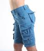 FOURSTEEDS Women's Cotton Loose Fit Multi-Pockets Camouflage Casual Twill Bermuda Cargo Shorts with Belt Blue US 6 view 4