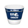 Fremont Die NFL Los Angeles Chargers Party Snack Bowl, 7.85" Bowl (1 Gallon), White/Team Colors view 1