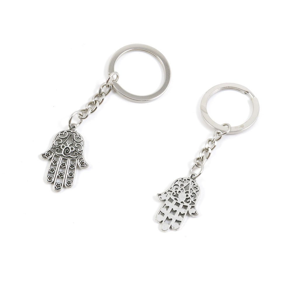 Price per 2 Pieces Key Tag Chain Ring Keyring Keychain L7IX3 Buddha Palm