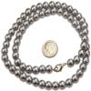 Necklace, Grey Glass Pearl 18" Necklace + GIFT BAG view 2