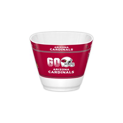 Fremont Die NFL Arizona Cardinals Party Snack Bowl, 7.85" Bowl (1 Gallon), White/Team Colors