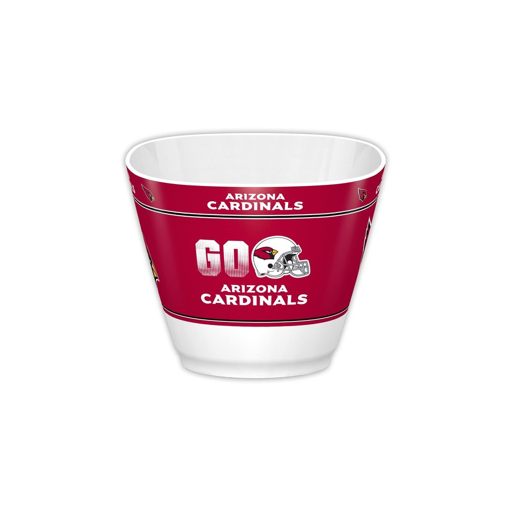 Fremont Die NFL Arizona Cardinals Party Snack Bowl, 7.85" Bowl (1 Gallon), White/Team Colors