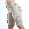 FOURSTEEDS Women's Cotton Loose Fit Multi-Pockets Camouflage Casual Twill Bermuda Cargo Shorts with Belt Light Khaki US 14 view 4