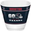 Fremont Die NFL Houston Texans Party Snack Bowl, 7.85" Bowl (1 Gallon), White/Team Colors view 1