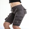 FOURSTEEDS Women's Cotton Loose Fit Multi-Pockets Camouflage Casual Twill Bermuda Cargo Shorts with Belt Dark Grey US 16 view 4