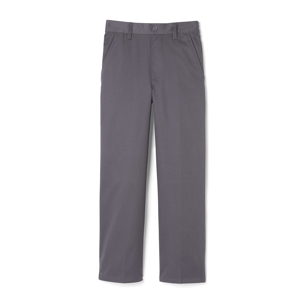 French Toast Boys Pull-on Relaxed Fit School Uniform Pant (Standard & Husky), Heather Gray, 14