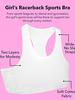 Fruit of The Loom Big Girl's Cotton Built-up Sport 3 Pack(Pack of 3) Bra, Grey Black/Black/White, 36 view 2