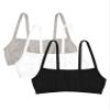 Fruit of the Loom girls Spaghetti Strap Sports Bra, Black Hue/White/Grey, 30 US view 1