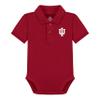 Creative Knitwear University of Indiana Hoosiers Tide Newborn Polo Bodysuit, 3-6 Months, Crimson view 1