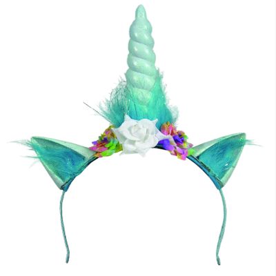 Forum Novelties Women's Unicorn Headpiece Accessory, sky blue, Standard