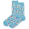 Hot Sox Womens Funny Animal Crew - 1 Pair Pack Cool & Cute Wordplay Novelty Gifts Casual Sock, Llamas (Light Blue), 4-10 US view 3