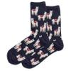 Hot Sox Women's Funny Animal Crew Socks-1 Pair Pack-Cool & Cute Wordplay Novelty Gifts, Llamas (Denim Heather), 4-10 view 4
