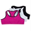Fruit of The Loom Big Girl's Cotton Built-up Sport 3 Pack(Pack of 3) Bra, Passion Fruit with Black/White/Black, 38 view 1