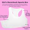 Fruit of The Loom Big Girl's Cotton Built-up Sport 3 Pack(Pack of 3) Bra, Passion Fruit with Black/White/Black, 38 view 2