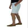 short fin 100% Cotton Cargo Short with a Belt (White, Size 40, 8014) view 3