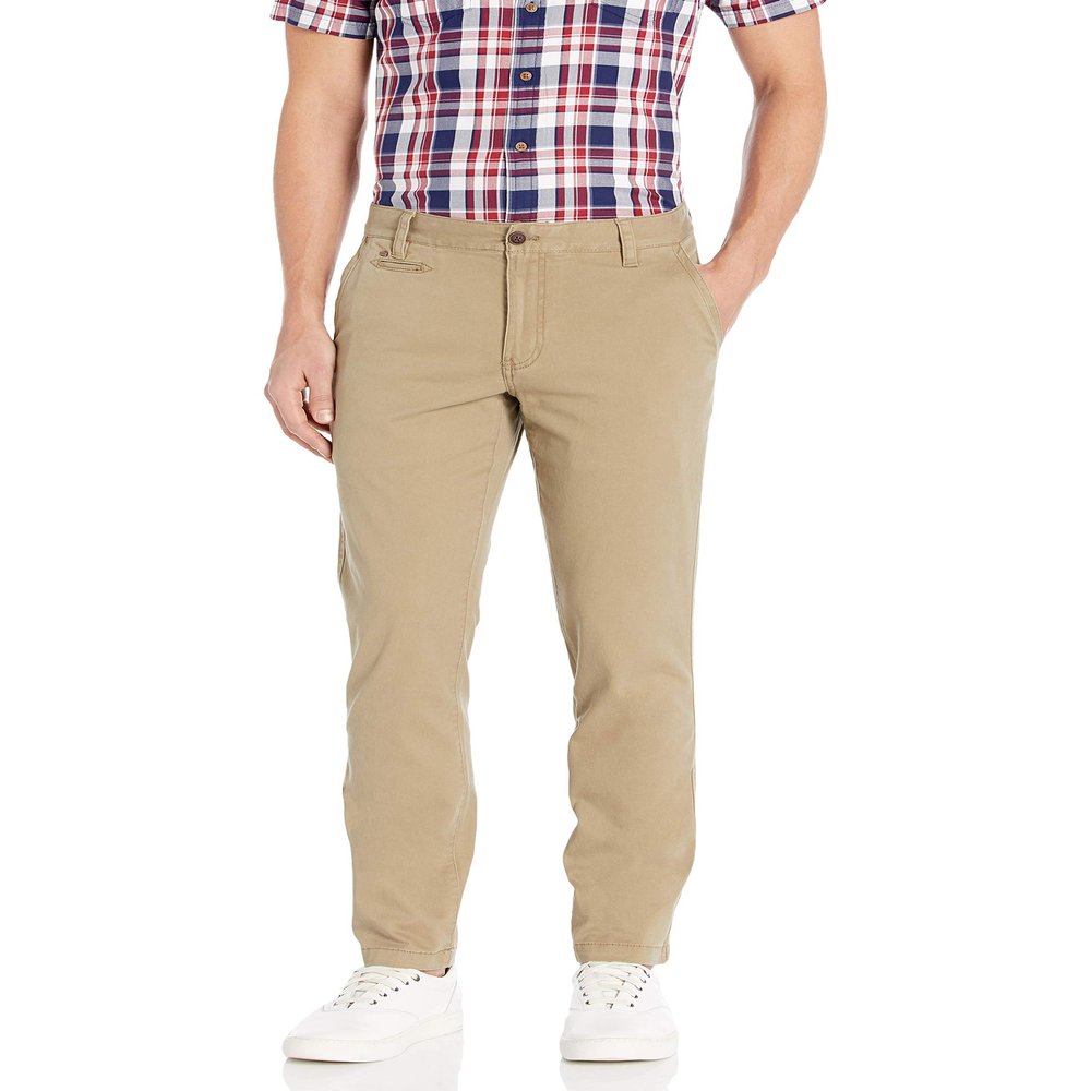 Arrow 1851 Men's Slim Fit American Heritage Twill Chino Pant, Covert Green, 30W X 32L
