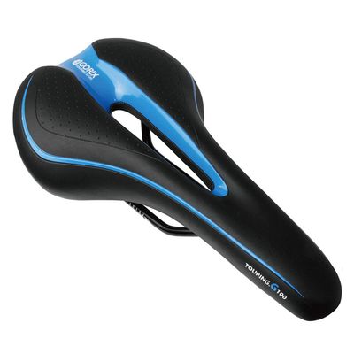 GORIX Bike Saddle Seat Comfortable Cushion with Rail Mountain Road Bicycle for Men and Women (GX-C19) (BlackBlue)