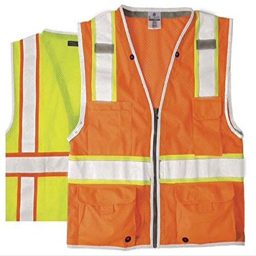 ML Kishigo - BRILLIANT SERIES Heavy Duty Class 2 Safety Vest, Color: Lime, Size: 3X-large