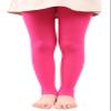 BaiX Little Girls' Solid Opaque Stirrup Tights Dance Leggings Panty-hose, 4-7 Years, Plum view 1