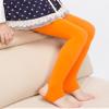 BaiX Little Girls' Solid Opaque Stirrup Tights Dance Leggings Panty-hose, 4-7 Years, Orange view 2