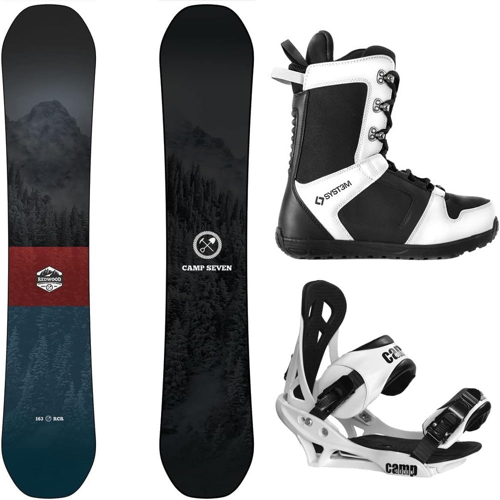 Package-Camp Seven Redwood Snowboard 160 cm-Camp Seven Summit Bindings-System APX Boot 8