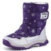 DADAWEN Girls Boys Snow Boots Winter Outdoor Waterproof Slip Resistant Cold Weather Shoes (Toddler/Little Kid/Big Kid) Purple US Size 11 M Little Kid view 1