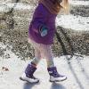 DADAWEN Girls Boys Snow Boots Winter Outdoor Waterproof Slip Resistant Cold Weather Shoes (Toddler/Little Kid/Big Kid) Purple US Size 11 M Little Kid view 2