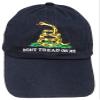 AES Gadsden Don't Tread on Me Worn Washed Black Yellow Snake Embroidered Cap Hat view 3