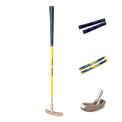 Acstar Two Way Junior Golf Putter Graphite Kids Putter Both Left and Right Handed Easily Use for Kids Age 3-5(Gold Head+Yellow Shaft+Blue Grip,25 inch,Age 3-5)