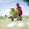 Acstar Two Way Junior Golf Putter Graphite Kids Putter Both Left and Right Handed Easily Use for Kids Age 3-5(Gold Head+Yellow Shaft+Blue Grip,25 inch,Age 3-5) view 2