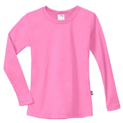 City Threads Girls Long Sleeve Tee Sensory Friendly for Sensitive Skin SPD - School Base Layer Fall and Winter, Medium Pink, 18/24m