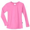 City Threads Girls Long Sleeve Tee Sensory Friendly for Sensitive Skin SPD - School Base Layer Fall and Winter, Medium Pink, 18/24m view 1