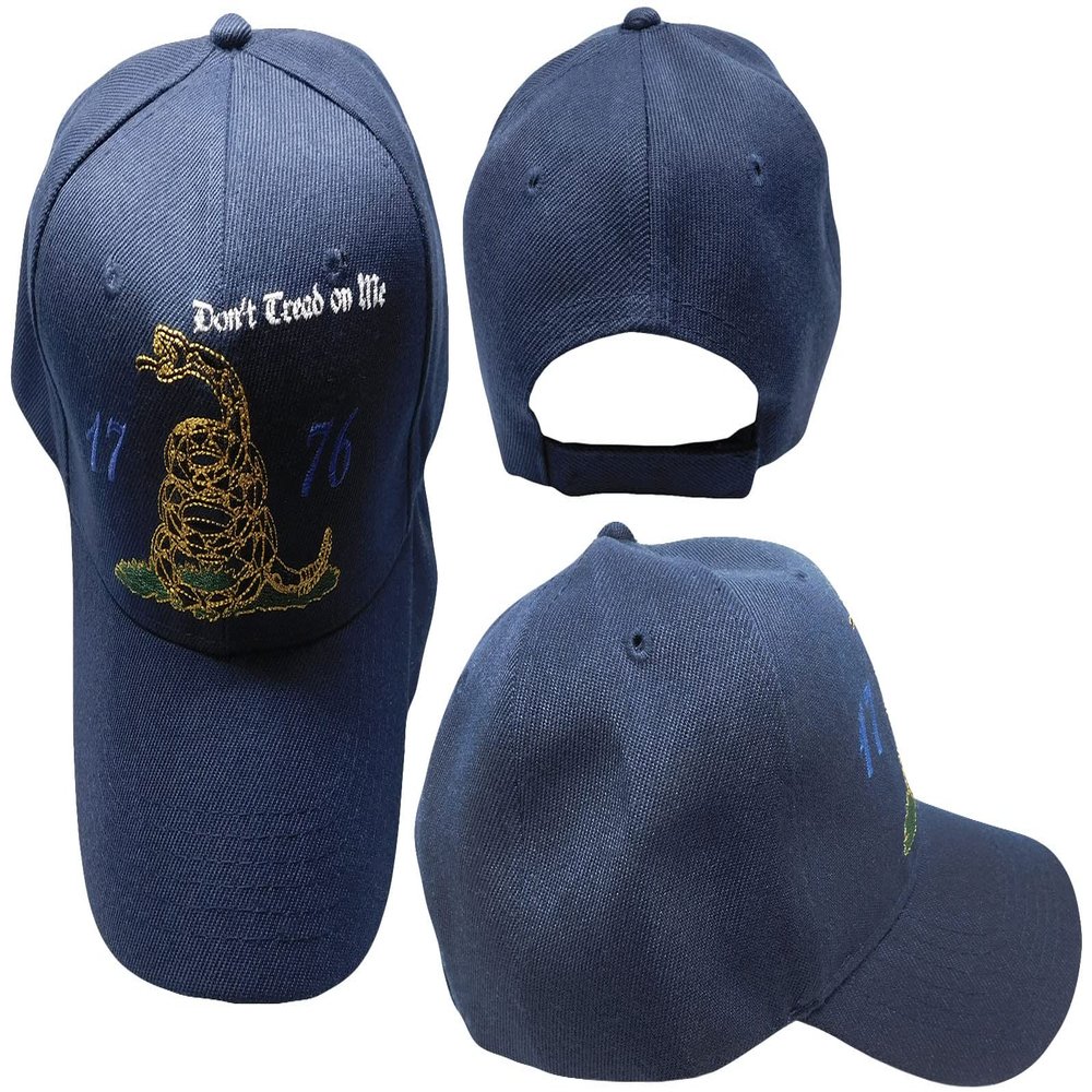 AES (Blue) Navy Jack Gadsden Dont Tread on Me 1776 Tea Party Hat Cap
